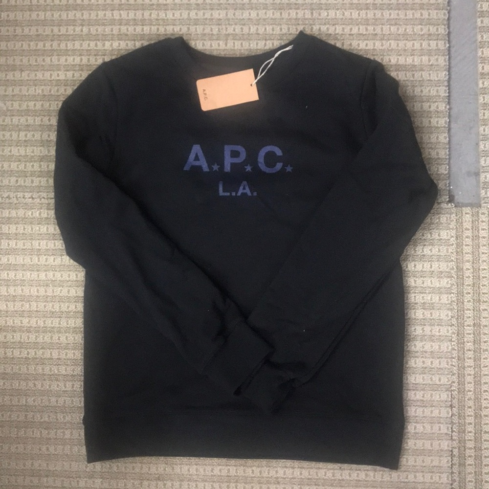 NWT APC Los Angeles black pullover Sz XS, Sm, MED